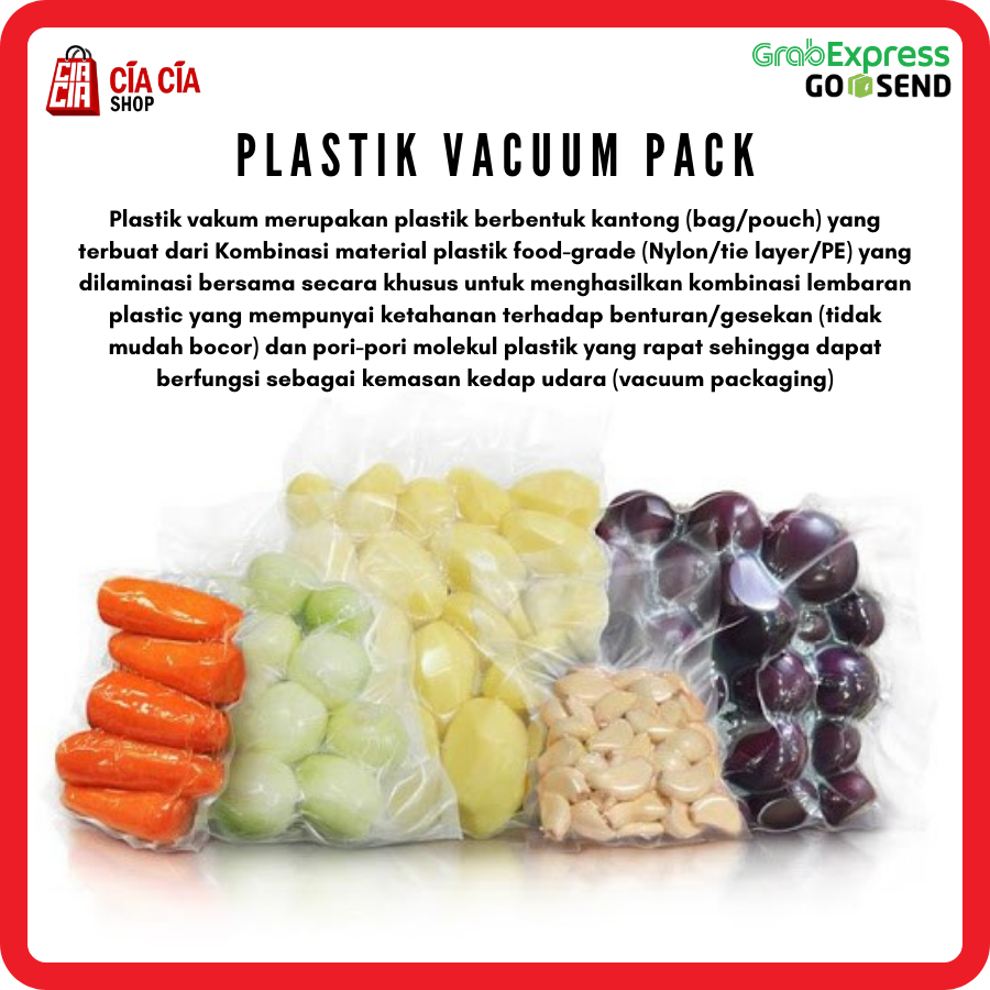 Plastik vacum 25 x 30 vacuum bag sealer 30x25 vakum plastik food grade