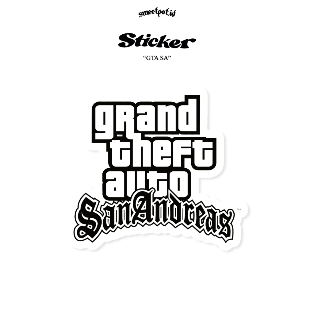 

(BISA COD) STICKER ECER [GTA SA] / STIKER CASUAL / STICKER FOOTBALL CASUAL / STICKER AESTHETIC / STICKER RANDOM ISI 5 / STICKER METAL / STICKER POP / STICKER INDIE / STICKER BAND/ STICKER GTA SAN ANDREAS / GRAND THEFT AUTO / SAN ANDREAS