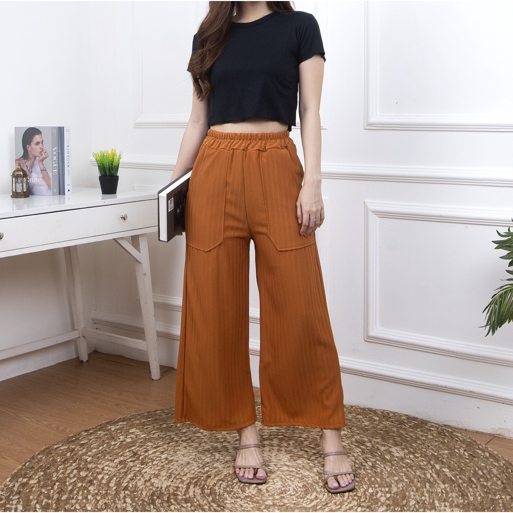 KARINA PANTS WANITA / KULOT KNIT - CELANA KULOT WANITA