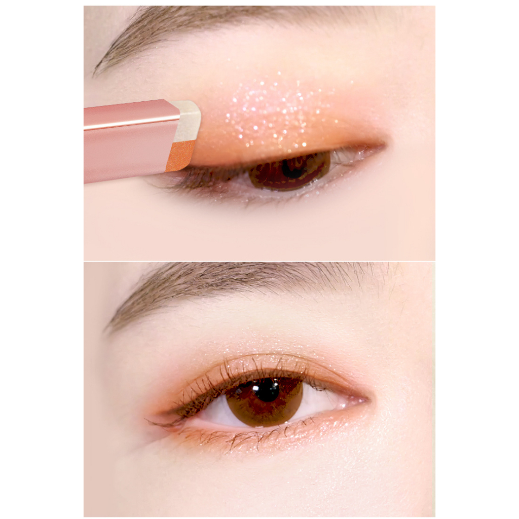 YZS Original Eye Shadow Two-color Highlighter Eyeshadow Kombinasi Glitter Tahan Lama  Make Up Kosmetik Korean Eye Shadow Stick Beautiful Wanita Premium Waterproof Tint