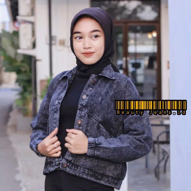 JAKET JEANS OVERSIZE WANITA VINTAGE JAKET DENIM OVERSIZE VINTAGE JACKET KEKINIAN CROP JEANS CEWEK VINTAGE JAKET CROP JUMBO JEANS BALON LENGAN KERUT SNOW OVERSIZE KOREAN STYLE Murah