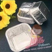 (Isi 100pcs OX100 TANPA TUTUP) wadah aluminium-tray kue panggang-tray alum pannggang