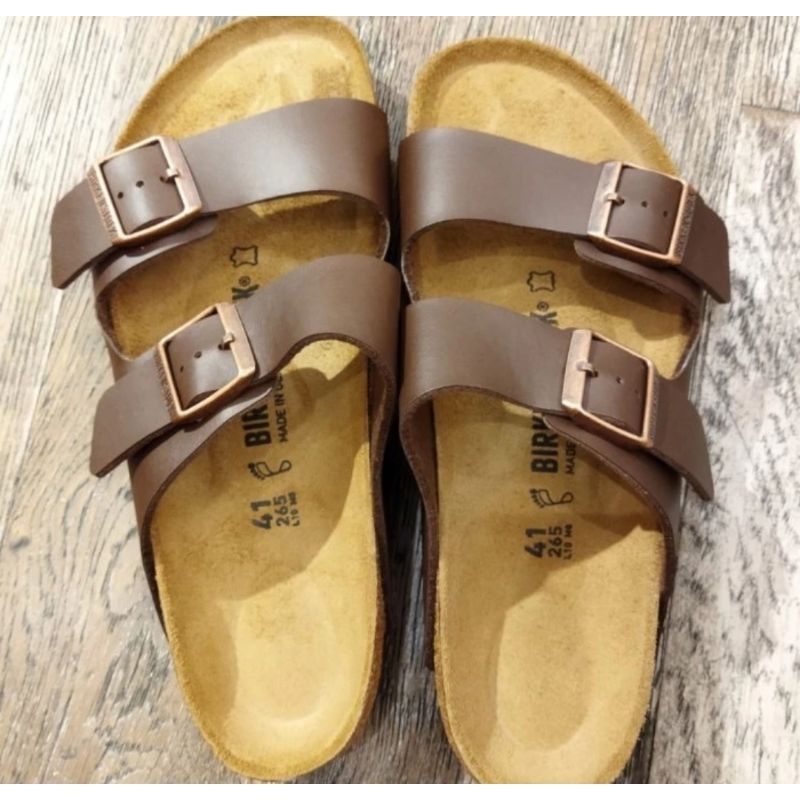 SANDAL TALI PRIA BIRKENSTOCK ARIZONA DARK BROWN BIRKO-FLOR ORIGINAL