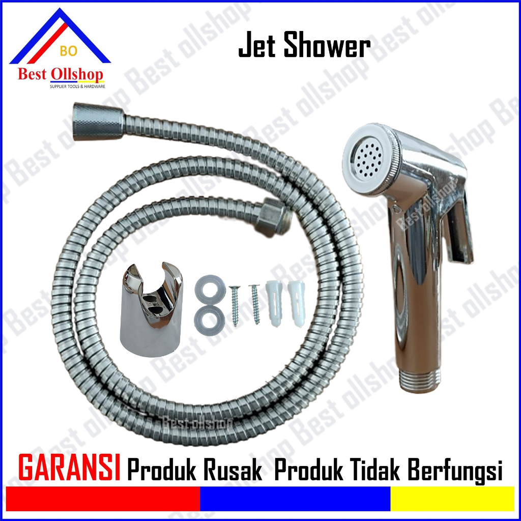 Jet Shower Chrome / Jet Shower Kloset Toilet Closet Washer Sower Semprotan WC Duduk Kamar Mandi Cebok Bidet