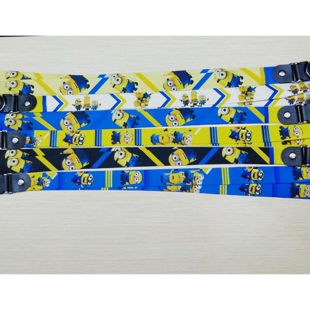 GROSIR NEW TALI GANTUNGAN HP DAN KUNCI MODEL TERBARU UNTUK MINION KUALITAS BAHAN TEBEL MOTIF RANDOM