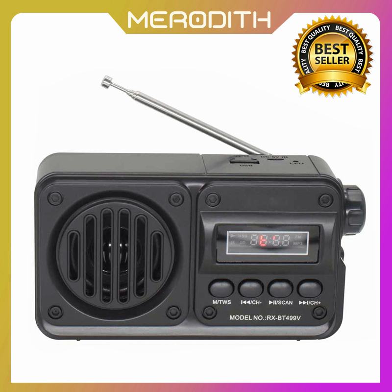 Radio Portabel RD-BT499VS/DR-925Z Baru AM / FM Mini Player Outdoor Broadcast Dengan panel surya Pembicara