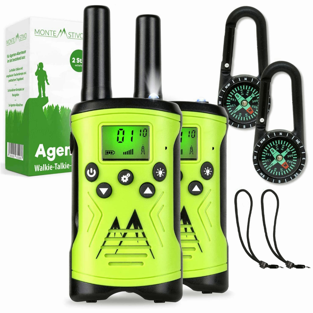 HT MERODITH T52® |  Walkie Talkie Anak Sipil dengan Kompas berisi 2pcs walky talky 3-5km | Gift for little adventurers T52