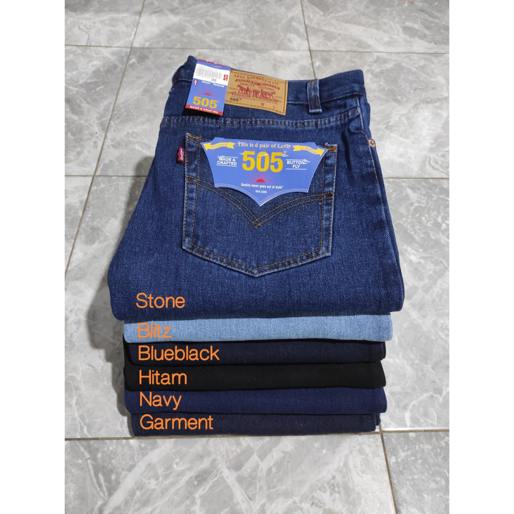 Celana Jeans Panjang Pria Reguler Standar Melar Big Size Jumbo Ukuran 28 Sampai 44