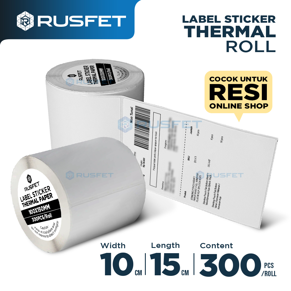 

Stiker Thermal Label Barcode/Label Resi Thermal 100 x 150mm