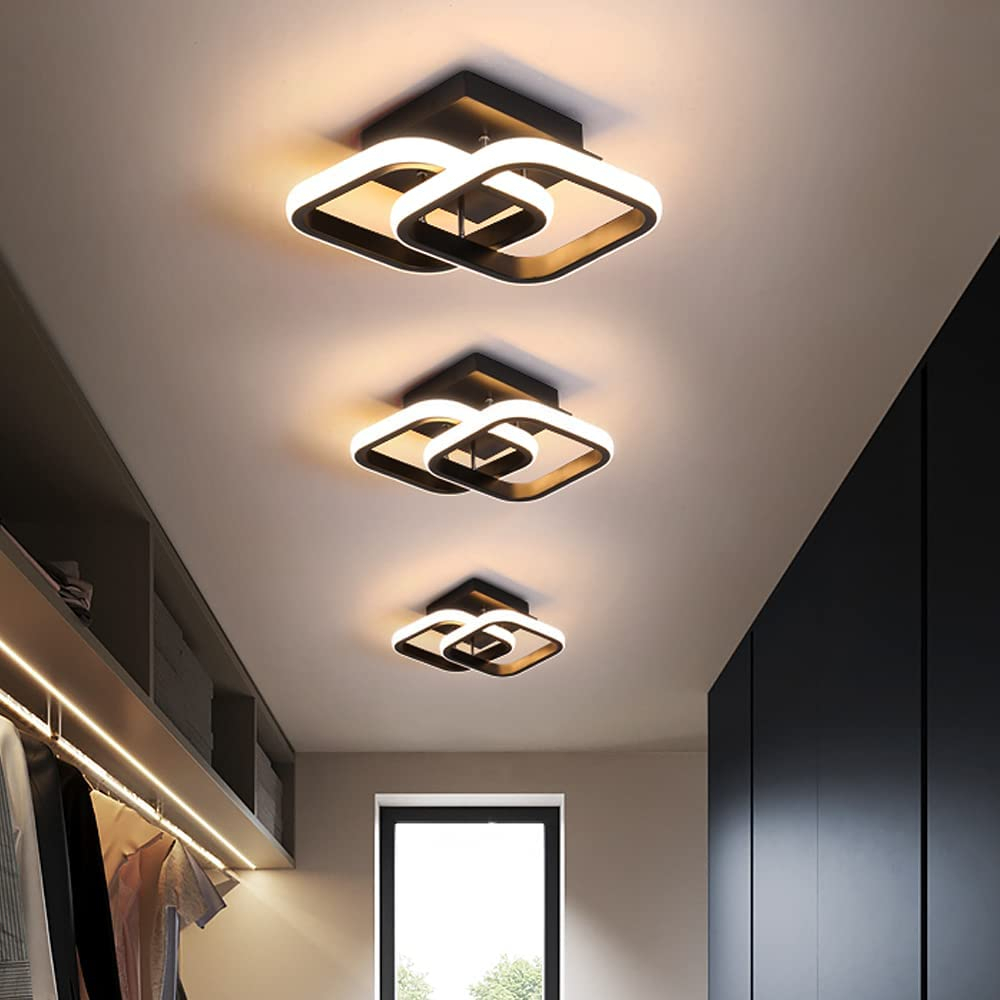 Lampu Plafon LED Modern Ceiling Light 22W 24 cm 3 in 1 Color - KG8021 - Black