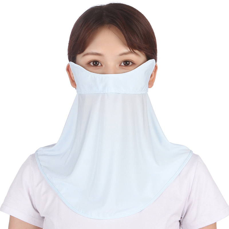 Syal Busana Korea Es Sutra Tabir Surya Penutup Leher Wajah Pria Dan Wanita Kerudung Masker Buff Bandana Pengendara Motor Masker Muka Mulut Leher