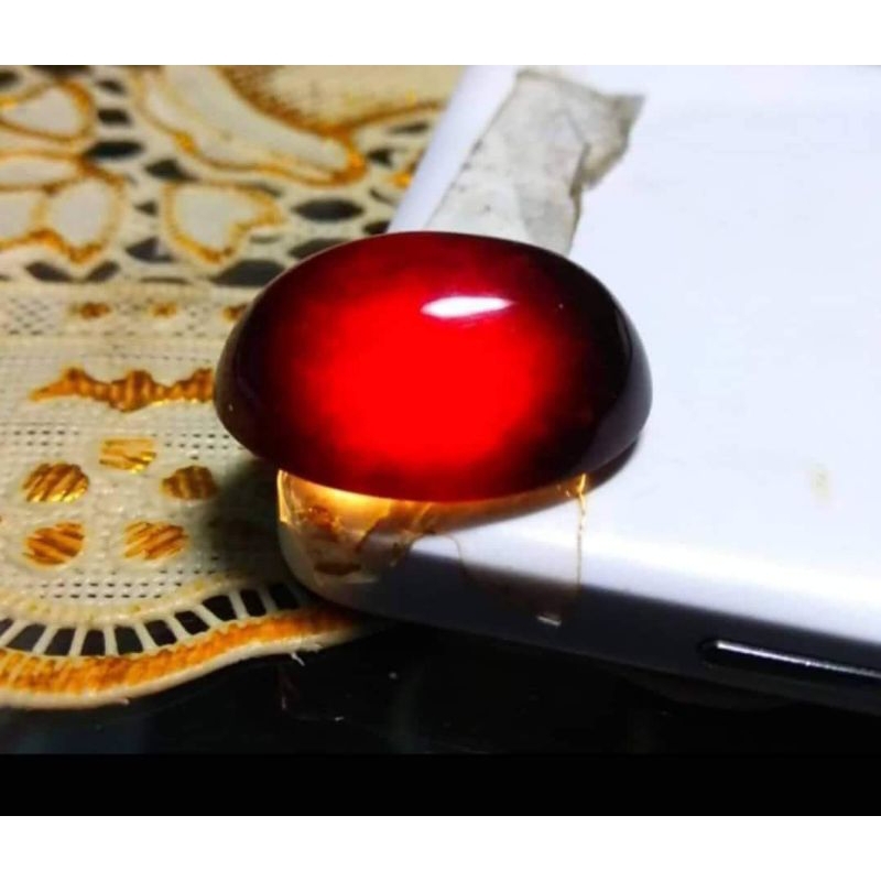 Batu Yaman Wulung Tembus Merah Natural Batu Asli