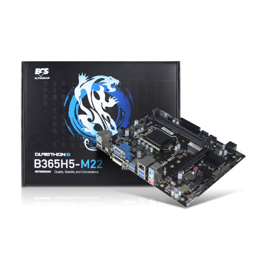 MOTHERBOARD ECS B365H5-M22 LGA 1151 INTEL B365 DDR4 GARANSI RESMI