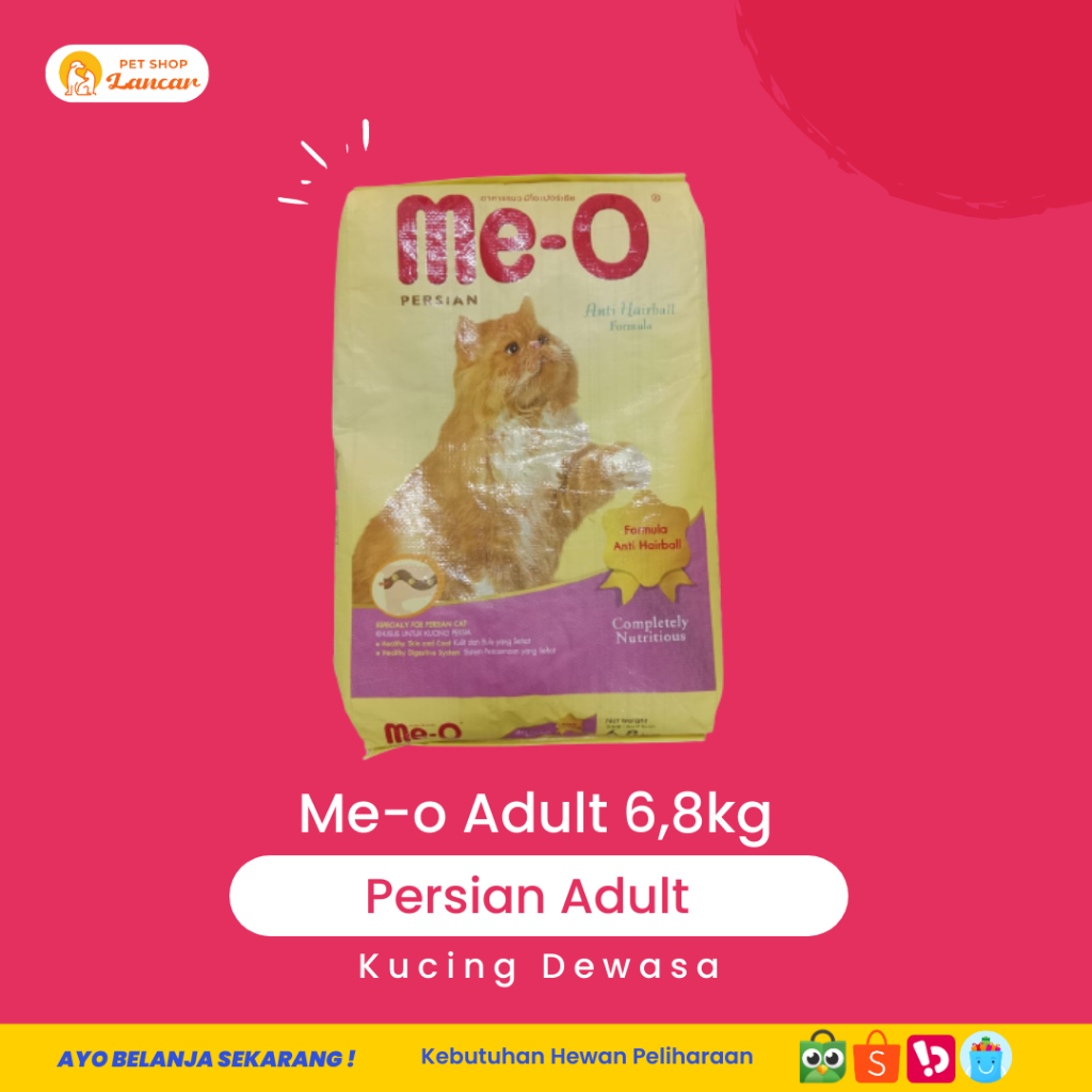 makanan kucing Me-O / MEO PERSIAN adult freshpack 6.8KG (GOSEND/GRAB)