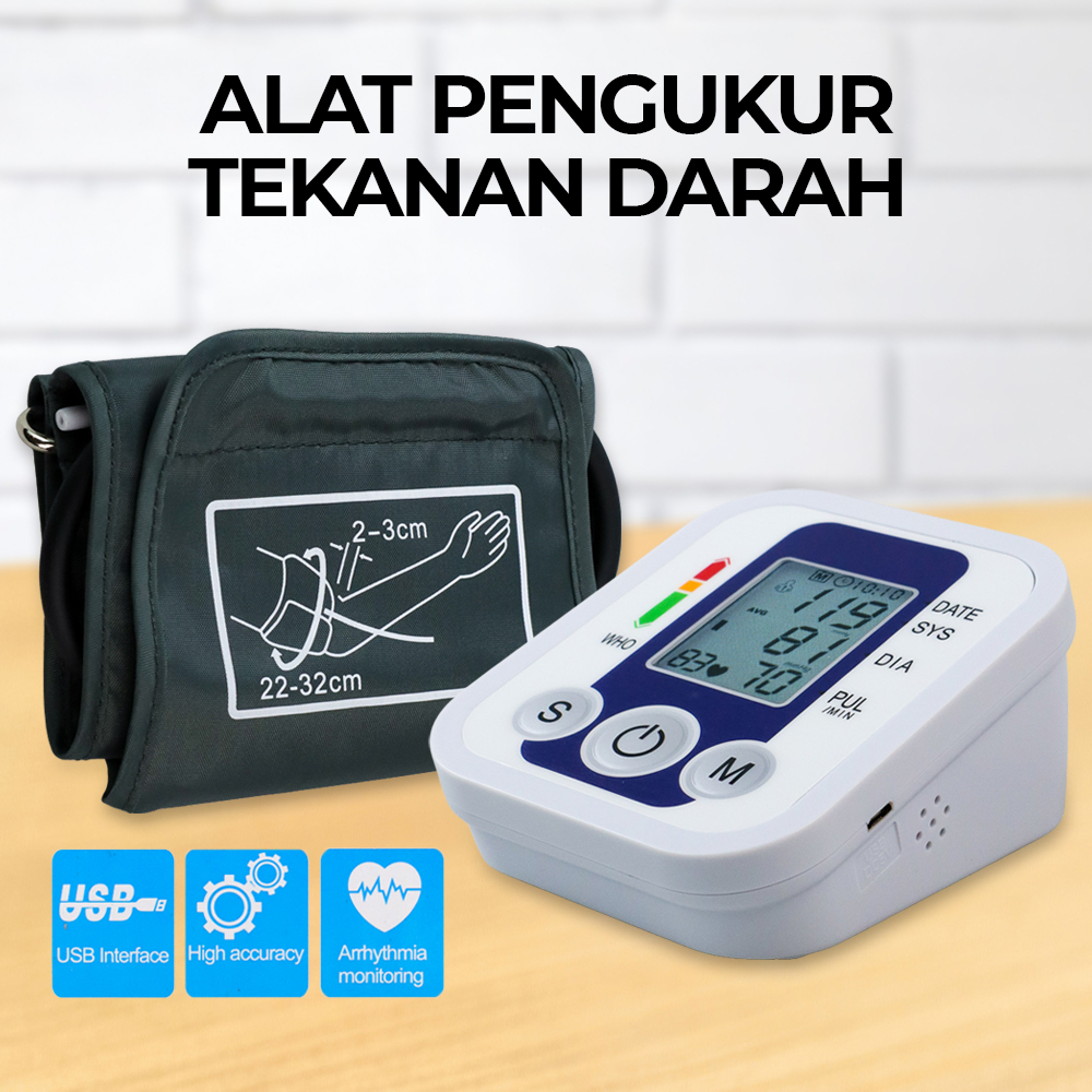 Alat Pengukur monitor cek Tekanan Darah Tensimeter Digital Group Memory