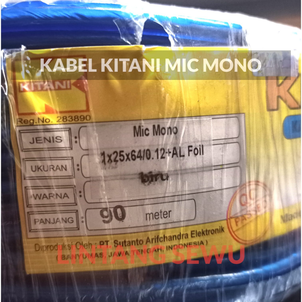 KABEL MIC MONO KITANI 1 X 25 X 64 0.12 KABEL MIC AUIDO KITANI MONO 1X25X64/0.12