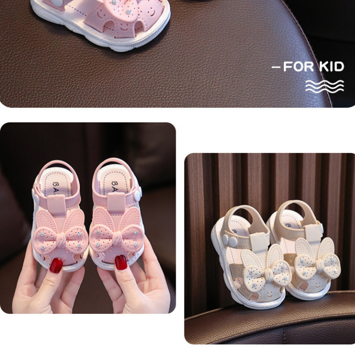 PROMO 10.10 PUNCAK ☀ACCBAYI☀ SA049 NEW  Sandal Flat Flower Anak Perempuan Lucu Lembut Import Termurah Kekinian Sendal Casual