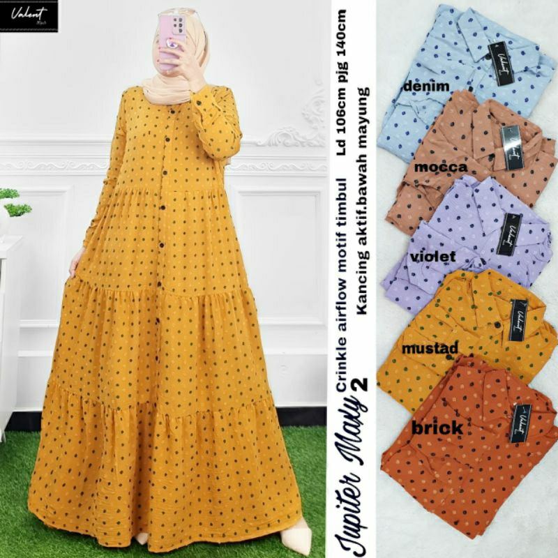 JUPITER MAXY / CRINKLE AIRFLOW MOTIF TIMBUL // VALENT HIJAB