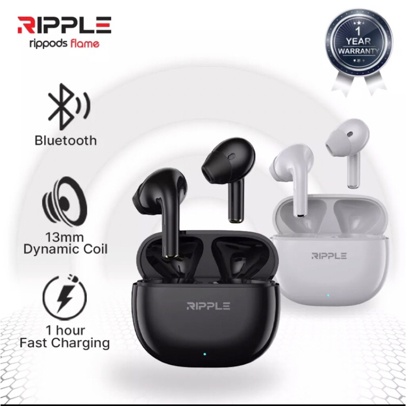 (Flash Sale) Ripple Rippods Flame TWS Headset Bluetooth Earphone Mini Earbuds Handsfree