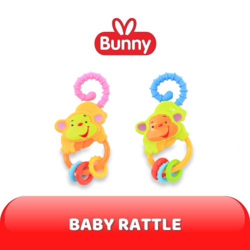 Lusty Bunny Chew Toy Monkey Rattle Teether Mainan Gigitan Bayi DT-7103