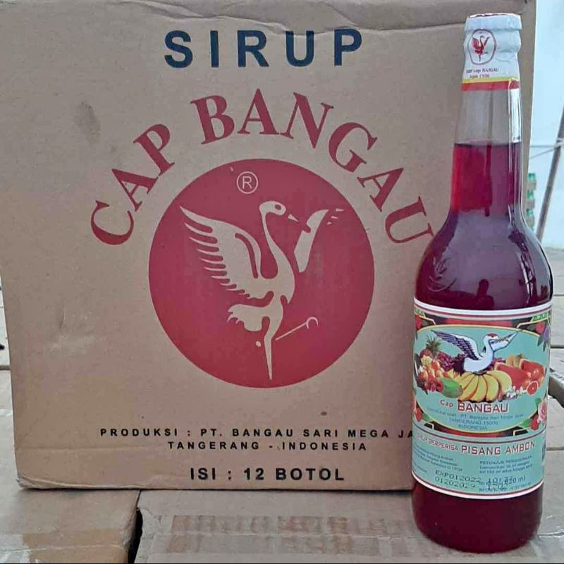 Sirup Cap Bangau 1 Dus / Sirup Cap Bango Satu Dus/ Sirop Cap Bangau / Sirup Es Garut / Sirup Sop Bua