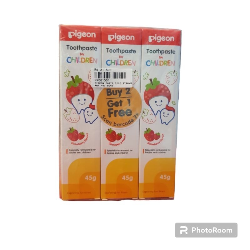 PIGEON PASTA GIGI JERUK&amp;strawberry 45G BY2 GET1