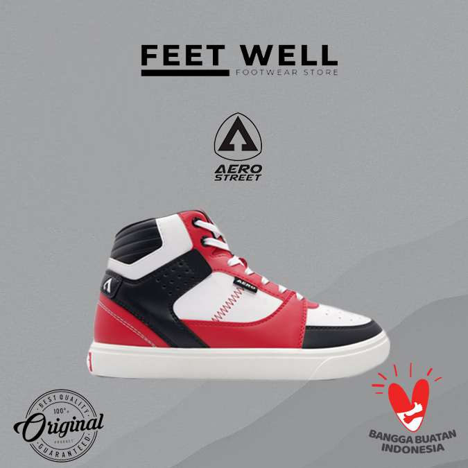 Aerostreet Hoops - Putih Merah Hitam