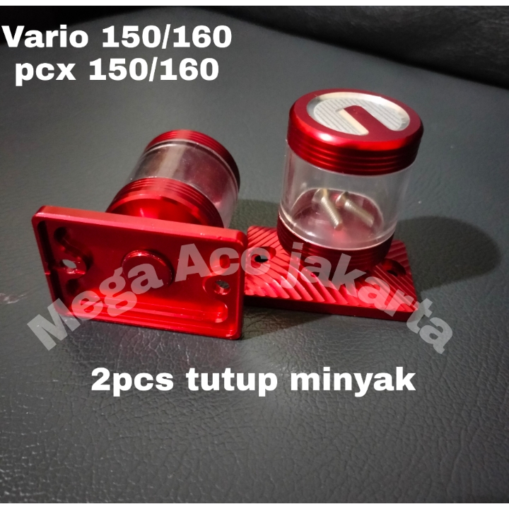 (2PCS) TUTUP MINYAK / TUTUP MINYAK REM VARIASI TRANSPARAN MOTOR VARIO 150 VARIO 160 PCX 150 PCX 160-