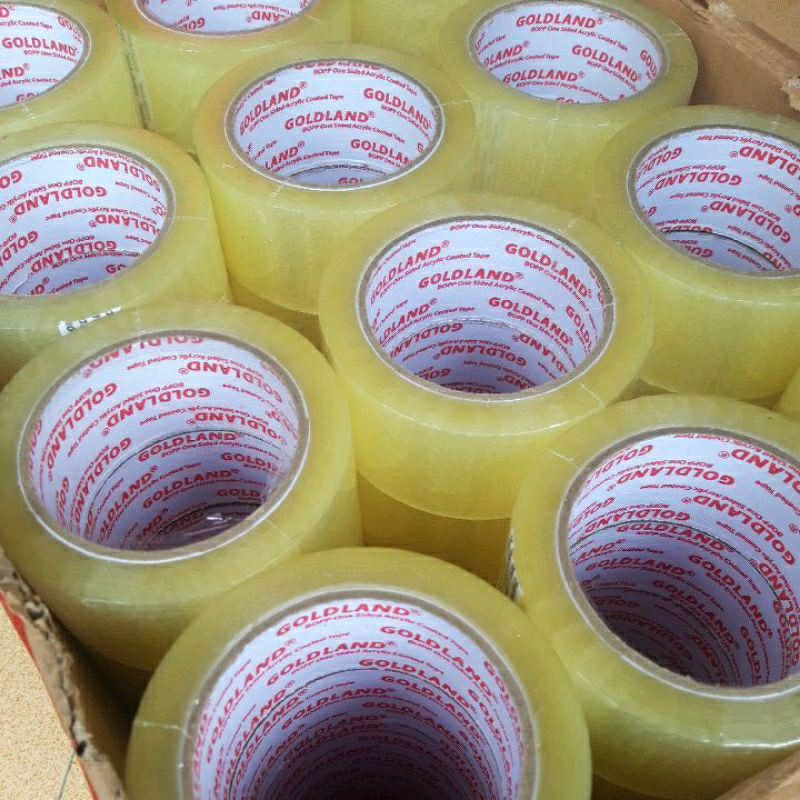 

Lakban - Selotip - Solasi Goldland Uk. 48 mm x 90 yard Harga Grosir