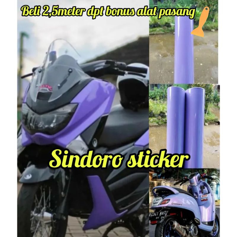 Scotlet Sticker Motor Ungu Taro Sekotlet Mobil Warna Taro Setiker Ungu Taro
