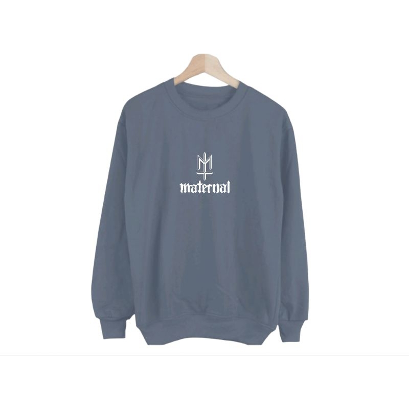 Sweater Polos Logo maternal 8 Warna 7 Ukuran / Crewneck Pria Wanita