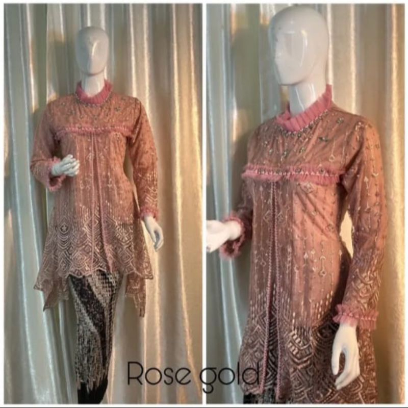 Kutubaru tunik tulle modern//kebaya Tunik besan//kebaya seragam pesta//kebaya pesta keluarga//kebaya Tunik busui//kebaya Tunik sage