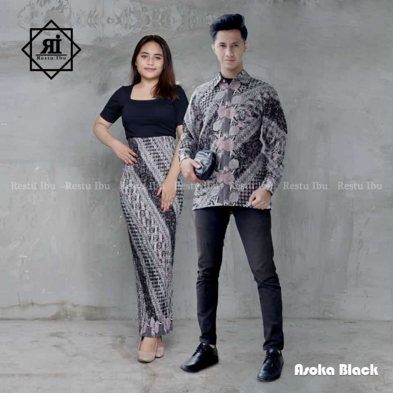 Batik Couple/ Kemeja Batik Couple/ Batik Couple Lengan Panjang / ROK PLISKET COUPLE/ Set Rok Terbaru/ Set Couple Kondangan/ Set Batik Lamaran/ Batik Pesta