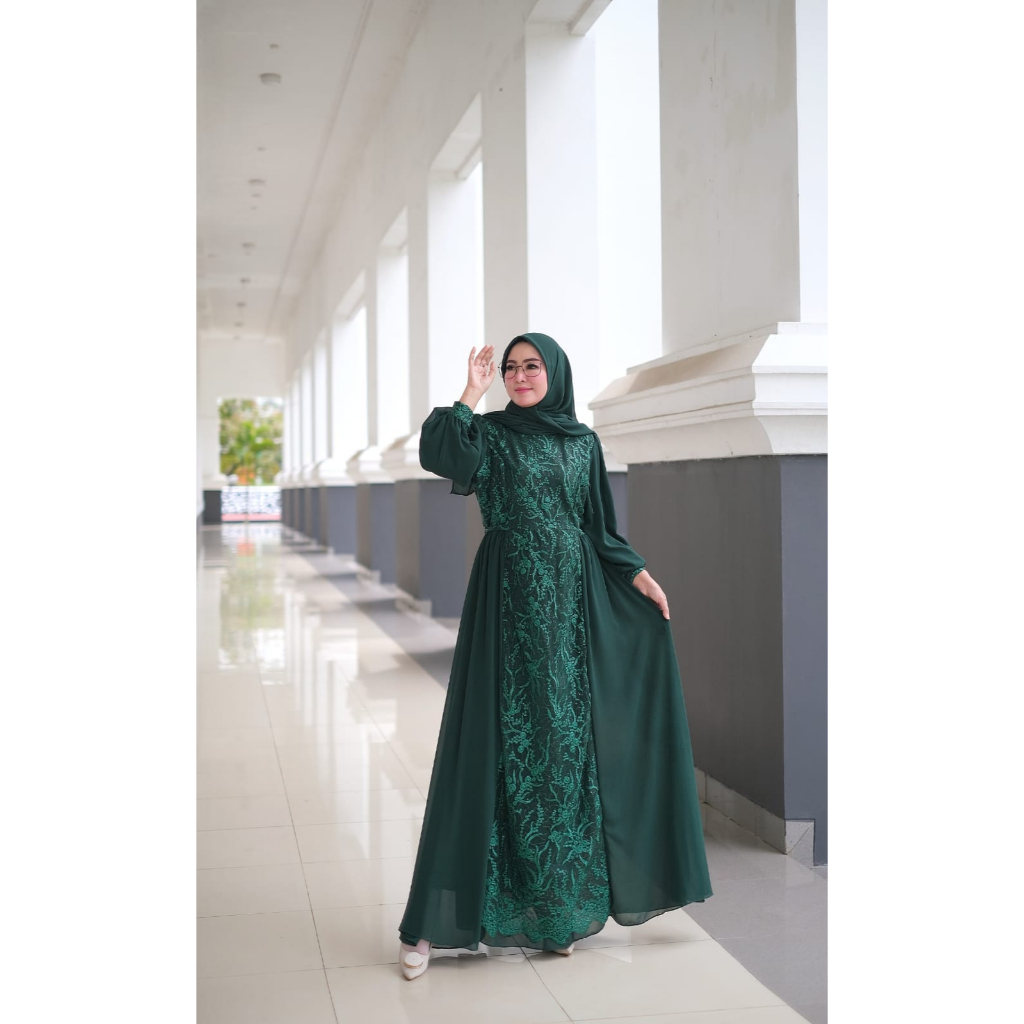 Pakaian Muslim Wanita Gamis Wanita Dewasa Bahan Ceruti - Astina