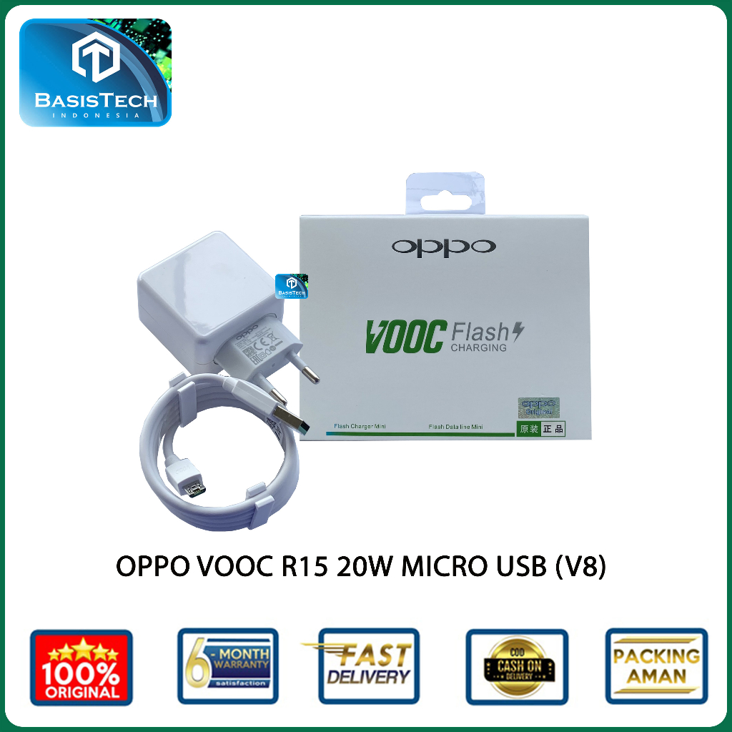 CHARGER OPPO R15 MICRO USB V8 20W 4A FAST CHARGING ORIGINAL QUALITY