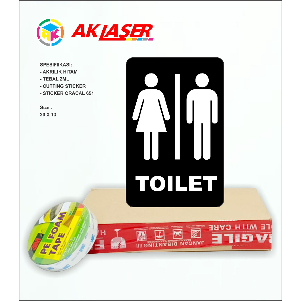 

AKRILIK TOILET TIPE 3 ACRYLIC TOILET SIGNAGE CUSTOM