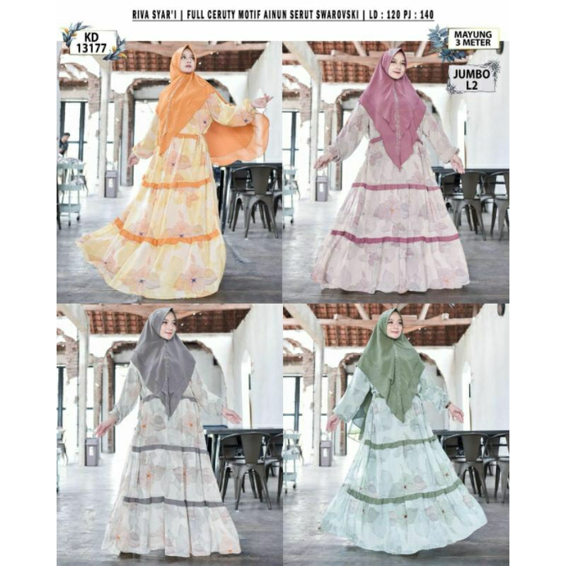 INGA SYARI JUMBO XXL/GAMIS JUMBO/GAMIS SYARI JUMBO/GAMIS WANITA JUMBO