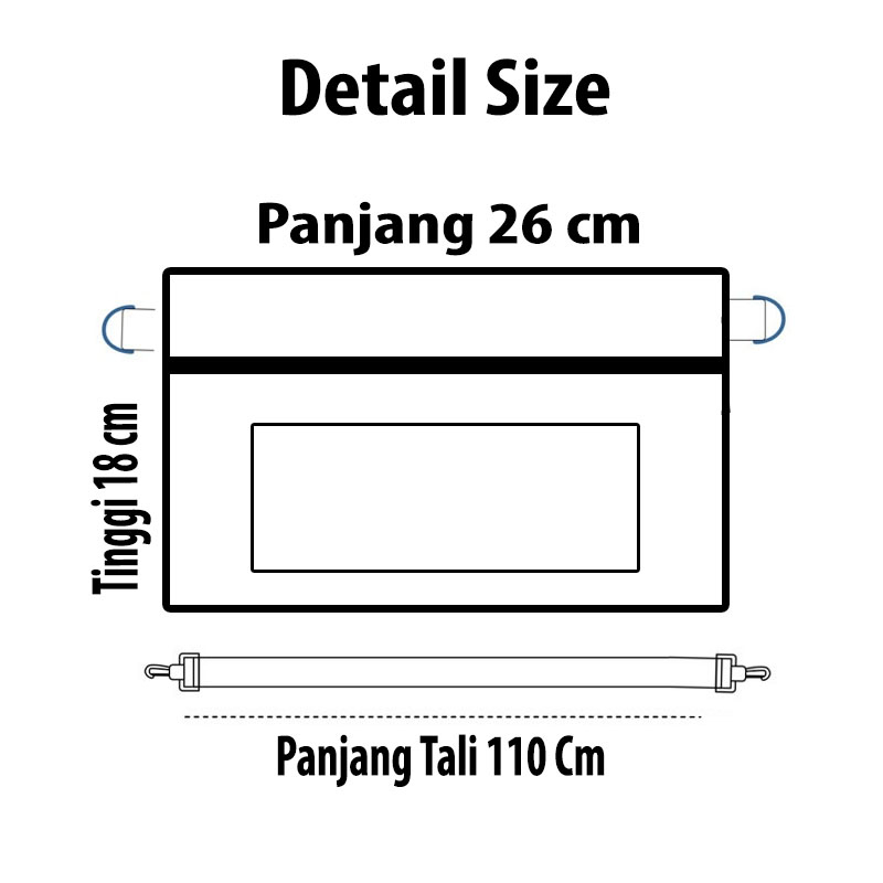 Alesha NATUR - Tas Selempang Slingbag Sling Bag Pria Wanita