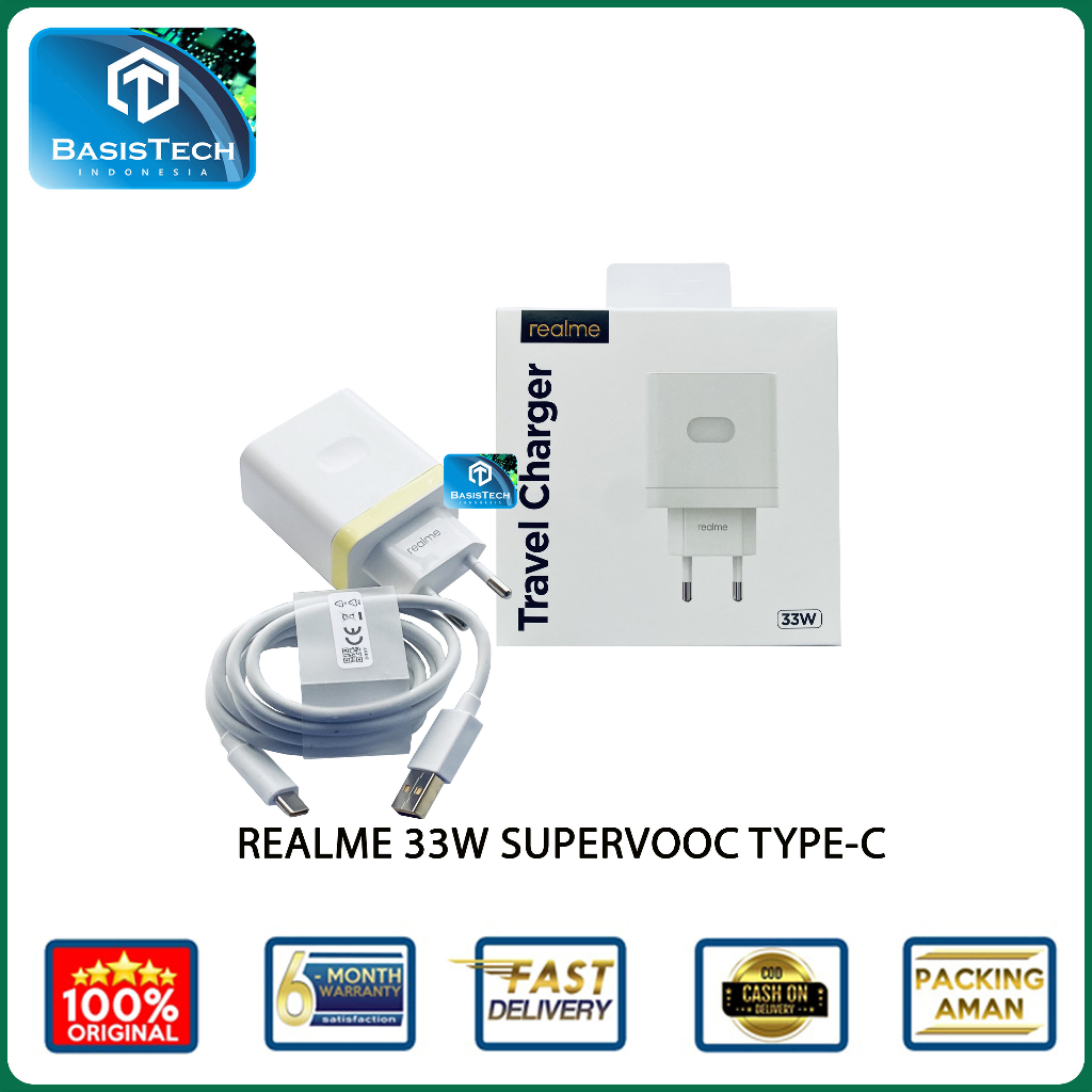 CHARGER REALME TYPE C 33W SUPERDART SUPER FLASH ORIGINAL QUALITY