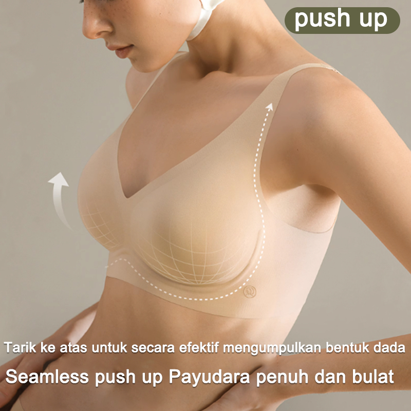 Seamless BH Push Up Bra Busa Bisa Dilepaskan Tanpa Kawat  Jeli Semi Cair Pakaian Mengangkat Dalam Wanita GD01