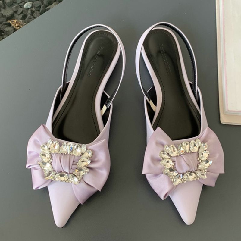 (( 02HR) Flatshoes ribbon Zircon satin/kilat SOL KARET