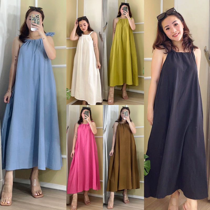 2218 Nora Tied A-Line Dress