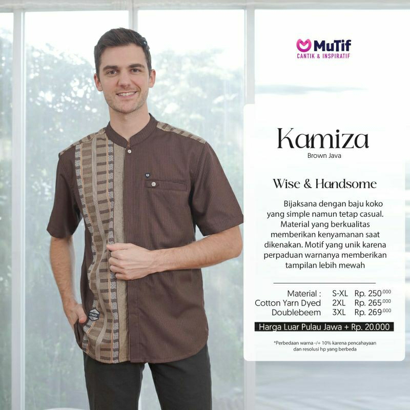 Mutif Sarimbit Kamizara Brown Java Mutif Man Kamiza Little Kamizara Little Kamiza Baju Muslim Gamis Sarimbit Keluarga Family Series Terbaru Ori Lebaran 2023