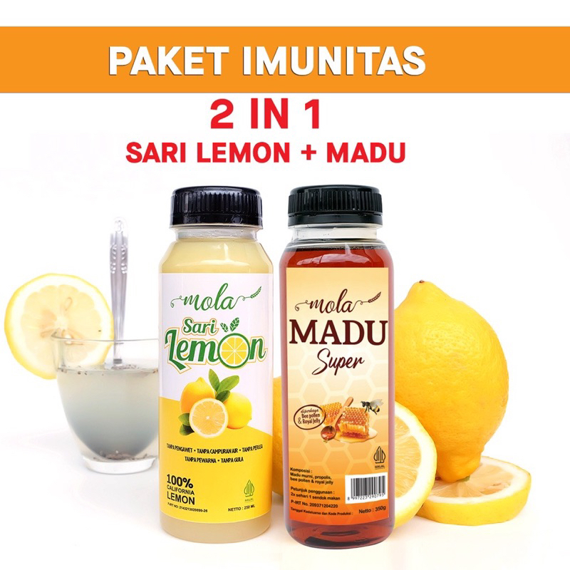 

(LEBIH HEMAT) Paket Imunitas 2 in 1 Sari Lemon + Madu