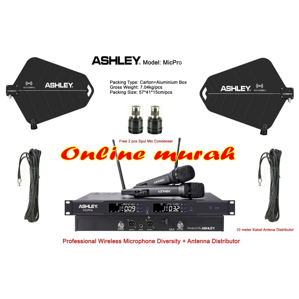 mic wireless ashley micpro free spul condensor 4 spul original