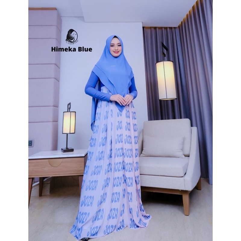 HIMEKA BLUE SET GAMIS DAILY DRESS SYARI BY JOZA CLOTHING