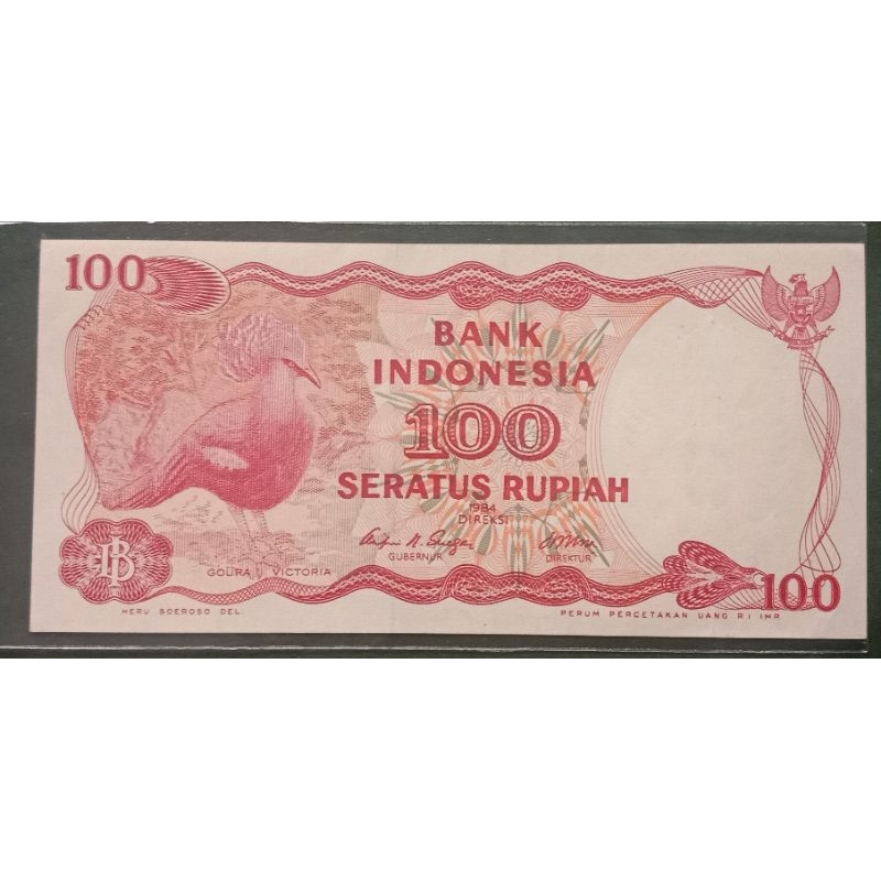 UANGKUNO 100 RUPIAH BURUNG GOURA THN 1984