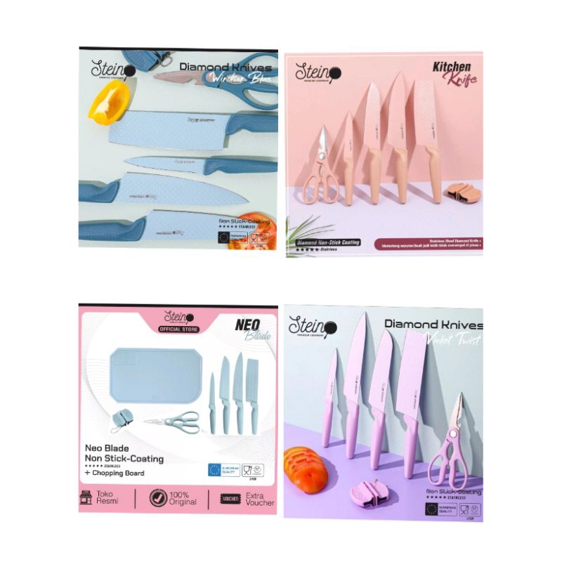 pisau dapur Stein knife set steincookware  set 6 in 1