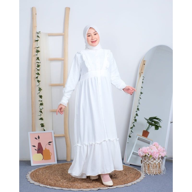 GAMIS KANIA KOMBINASI BURKAT / GAMIS BURKAT / GAMIS CRINGKLE