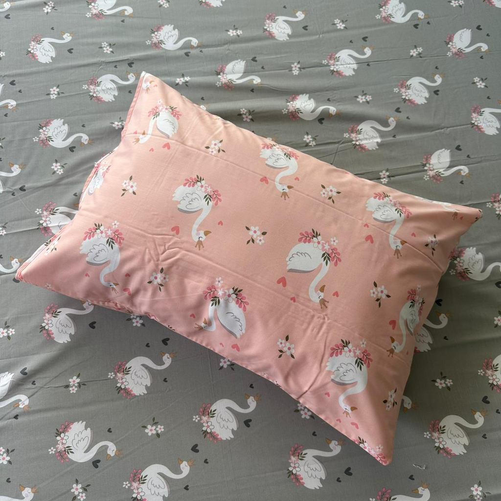 Sprei Anti Geser Bahan Katun Premium | FLAMINGO SWAN FLOWERS ABU &amp; SALEM | ukuran 90 100 120 160 180